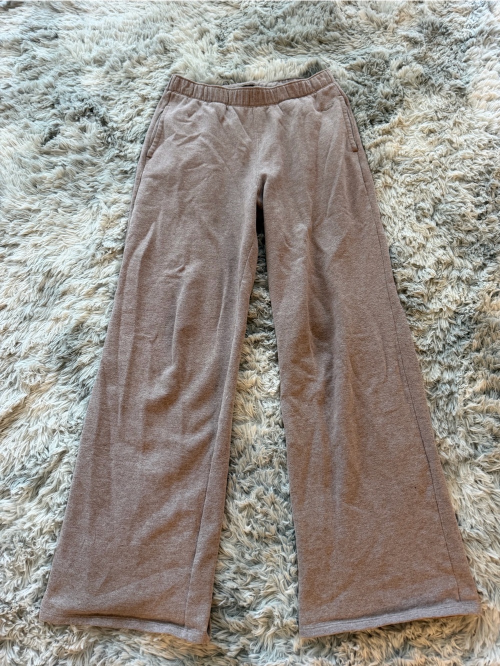 Hollister Taupe Straight-Leg Lounge Pants